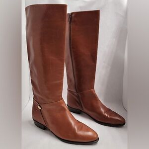 Sesto Meucci Brown Leather Knee-High Boots